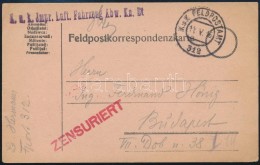 1940 Cenzúrás Tábori Posta LevelezÅ‘lap / Censored Field Postcard 'K.u.K. Jmpr. Luft. Fahrzeng... - Autres & Non Classés