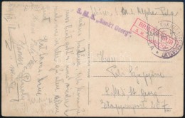 1918 Képeslap Haditengerészeti Postával / Field Postcard 'S.M.S.  Sankt Georg' + 'S.M.S.... - Autres & Non Classés