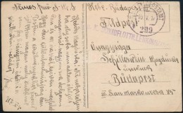 1917 Tábori Posta Képeslap / Field Postcard 'K.u.k. DONAUFLOTTILLENKOMMANDO' + 'FP 299 B' - Other & Unclassified