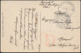 1916 Tábori Posta Képeslap Hajópostával / Field Postcard 'K.u.k. KRIEGSMARINE PRINZ... - Otros & Sin Clasificación