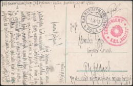 1915 Képeslap Hajópostával / Postcard 'S.M.S. BELLONA' + 'MFP POLA D' - Otros & Sin Clasificación