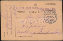 1917 Tábori Posta LevelezÅ‘lap / Field Postcard 'M.kir. 39. Honvéd Tábori Tarackos Ezred 1.... - Otros & Sin Clasificación