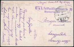 1917 Tábori Posta Képeslap / Field Postcard 'K.u.k. Feldhaubitzregiment Nr. 32. Batterie Nr.4.' + 'TP... - Otros & Sin Clasificación