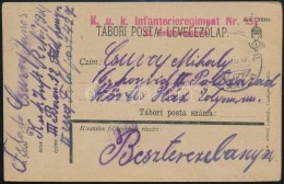 ~1917 Tábori Posta LevelezÅ‘lap / Field Postcard 'K.u.k. Infanterieregiment Nr. 132 / 12. Feldkompagnie' +... - Otros & Sin Clasificación