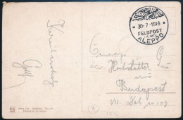 1916 Tábori Képeslap / Field Postcard 'FELDPOST MIL. MISS. ALEPPO' - Otros & Sin Clasificación