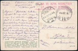 1916 Tábori Posta Képeslap / Field Postcard 'M.KIR. 20. HONV. HADOSZTÁLY 2/7 LÁNGVETÅ... - Otros & Sin Clasificación