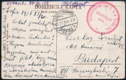 1916 Tábori Posta Képeslap / Field Postcard 'HUGHESSTATION DER K.U.K. ÖSTER.-UNG.' + 'FP 185' - Otros & Sin Clasificación