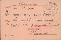 1914 Tábori Posta LevelezÅ‘lap Przemyslbe A 82-es Tábori Postához Címezve, Hadihelyzet... - Autres & Non Classés