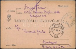 1914 Tábori Posta LevelezÅ‘lap / Field Postcard 'M.K. TÁVIRDA T.T. ÁLLOMÁS' - Otros & Sin Clasificación