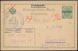 1916 Tábori Posta LevelezÅ‘lap Horvát NyelvÅ± Alakulat Bélyegzéssel / Field Postard... - Otros & Sin Clasificación