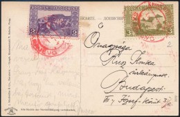 1914 Képeslap 2h és 3h Bérmentesítéssel / Postcard With 2h, 3h Franking - Autres & Non Classés