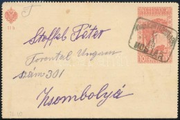 1913 10h Zárt Díjjegyes LevelezÅ‘lap / PS-cover Card 'K. Und K. MILITPOST MOSTAR' - Autres & Non Classés