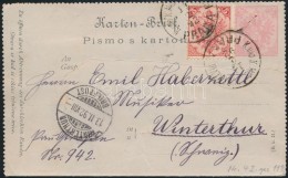 1892 5 Kr Díjjegyes Zárt LevelezÅ‘lap 5 Kr Díjkiegészítéssel /  5kr... - Autres & Non Classés