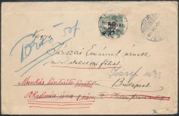 1919 Portós Levél Köztársaság / Portó 50f Bélyeggel / Postage Due Mi... - Autres & Non Classés