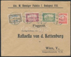 1918. Jul. 10. Légi Levél Bécsbe 4K50f RepülÅ‘ Posta Bélyeggel és 1.90K... - Other & Unclassified