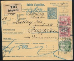 1918 Csomagszállító 85f Bérmentesítéssel Bugyira / Parcel Card - Otros & Sin Clasificación