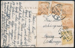 1918 Képeslap Turul-Arató Vegyes Bérmentesítéssel / Postcard With 10f Franking - Otros & Sin Clasificación