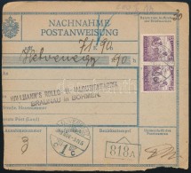 1918 Postautalvány 2 X 15f Bérmentesítéssel Csehszlovákiába / Money Order... - Other & Unclassified