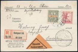 1918 Ajánlott, SürgÅ‘s, Utánvételes Nyomtatvány / Registered Urgent COD Printed... - Autres & Non Classés