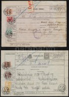 1916-1917 4 Db Távirat, Közte Expressz állami R! / 4 Telegramms - Otros & Sin Clasificación
