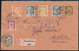 1916 Ajánlott Cenzúrás Levél Stockholmba 7 Bélyeges Hadisegély... - Otros & Sin Clasificación