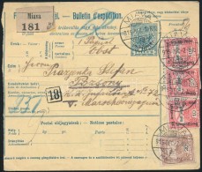 1915 Csomagszállító 54f Bérmentesítéssel / Parcel Card 'MIAVA' - Pozsony - Autres & Non Classés