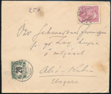 1912 Levél 20f Portóval / Cover With 20f Postage Due 'ALSÓKUBIN' - Otros & Sin Clasificación