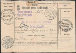 1906 Hivatalos Postai Szállítólevél Pozsonyból Kovarcra, Nyitrai... - Otros & Sin Clasificación