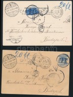 1901 2 Db Képes LevelezÅ‘lap 20f Portóval Párizsból Budapestre / 2 Postcards With 20f... - Other & Unclassified