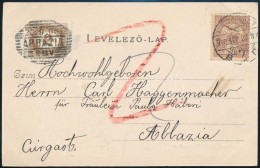 1900 Alulbérmentesített Képeslap 2f Portóval Abbáziába / Postcard With... - Other & Unclassified