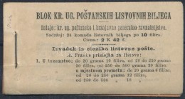 ** 1909 Hiányos Bélyegfüzet 20 Db 10f Turul Bélyeggel / Incomplete Stamp Booklet Incl. 20... - Andere & Zonder Classificatie