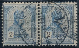 O 1904/1906 Turul 2K Pár 11 1/2 Fogazással / Mi 88 Pair With Perforation: 11 1/2 - Autres & Non Classés