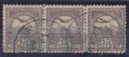 O 1900 Turul 12f Hármascsík 11 1/2 Fogazással RR! / Mi 73 Stripe Of 3 With Perforation 11 1/2 - Otros & Sin Clasificación