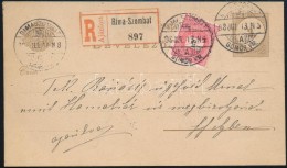 1898 Helyi Ajánlott LevelezÅ‘lap / Registered Local PS-card 'RIMASZOMBAT' - Other & Unclassified