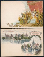 1896 17 Db Millenniumi Díjjegyes LevelezÅ‘lap, Közte Egy 5kr / 17 Millenium Of Hungary PS-cards - Other & Unclassified