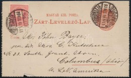 1892 5kr Díjjegyes Zárt LevelezÅ‘lap 5kr Díjkiegészítéssel Az... - Otros & Sin Clasificación