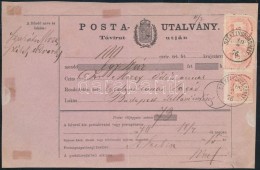 1876 3 X Színesszámú 5kr Távirati Postautalványon / 3 X Mi 17 On Telegramm Money... - Autres & Non Classés