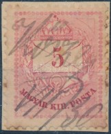 1881 5kr Kézi Dátumozással / With Hadwritten Date 'KÅ‘szeg VII/30' - Otros & Sin Clasificación