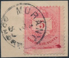 1881 5kr Jobb Alul Nagy FestékelkenÅ‘dés / Colour Spot 'MURÁNY' - Otros & Sin Clasificación