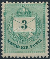 * 1881 3kr II. A Bal Oldali Gyöngysornál ErÅ‘s Lemezkitörés / With Plate Flaw - Autres & Non Classés
