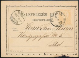 1874 2kr Díjjegyes LevelezÅ‘lap / PS-card 'PRIVIGYE / NYITR.M.' - Pest - Otros & Sin Clasificación
