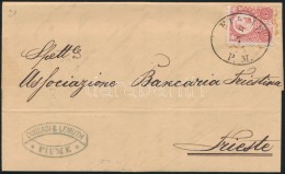 1873 Réznyomat 5kr Levélen / Mi 10 On Cover 'FIUME P. M.' - Trieste - Autres & Non Classés