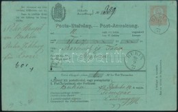 1872 Teljes Díjjegyes Postautalvány / Complete PS-money Order 'BUKIN' - Autres & Non Classés