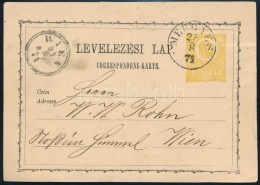 1871 2kr Díjjegyes LevelezÅ‘lap I. Típus / 2kr PS-card 'MEDGYES' - Wien - Otros & Sin Clasificación