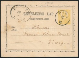 1871 2kr Díjjegyes LevelezÅ‘lap A Típus / 2kr PS-card 'PÁPA' - 'KÅSZEG' - Autres & Non Classés
