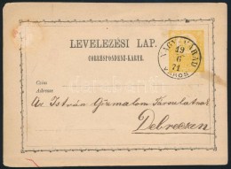 1871 2kr Díjjegyes LevelezÅ‘lap A Típus / 2kr PS-card 'NAGY-VÁRAD' - Debreczen - Other & Unclassified