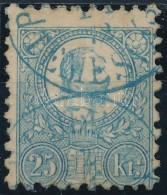 O 1871 Réznyomat Kék SzínÅ± 25kr / Mi 13 Bluish Color, Blue 'TEMESVÁR' - Autres & Non Classés