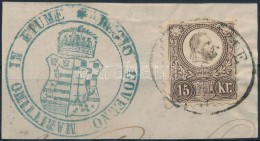 1871 Réznyomat 15kr Levéldarabon / Mi 12 On Piece 'FIUME' - Otros & Sin Clasificación