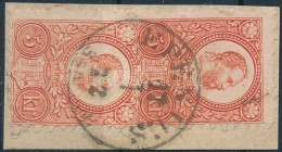 1871 2 X 5kr (klf Típusok / Different Types) Kivágáson / On Cutting 'EPERJES' - Other & Unclassified