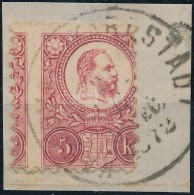 1871 Réznyomat 5kr ErÅ‘sen Képbe Fogazva / Mi 10with Strongly Shifted Perforation 'KARLO(VAC)... - Autres & Non Classés